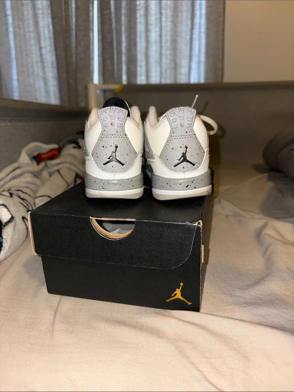 Jordan Kids White, Black & Red Retro Sneakers